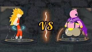 Stickman warriors: Goku SSJ3 vs Fat Buu | Stickman warriors gameplay screenshot 3