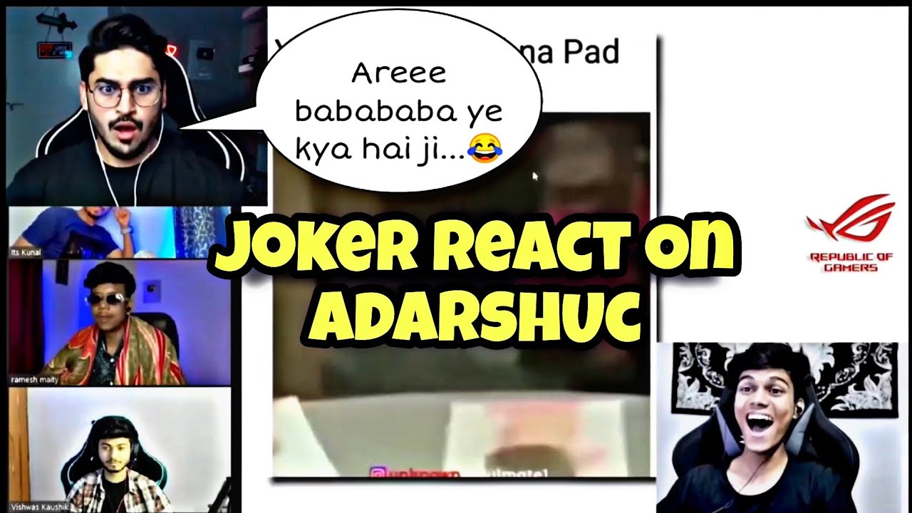 @Jokerkihavelii react on @adarshuc New Video 😂 l Joker Reaction On ...