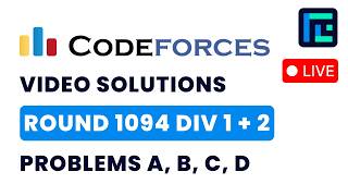 Codeforces Round 1094 (Div 1 + 2) | Video Solutions - A to D | by Vibhaas | TLE Eliminators