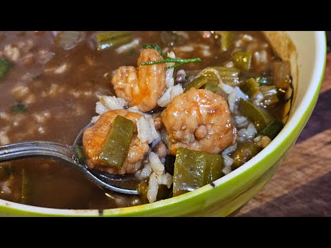 Shrimp Egg and Okra Gumbo