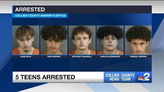 Five Collier County teens arrested in violent robbery, kidnapping