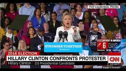 (Angela Baker) Hillary Clinton Goes OFF on Rally Protestor - "I'm So Sick of You NEGATIVE Trump Sup