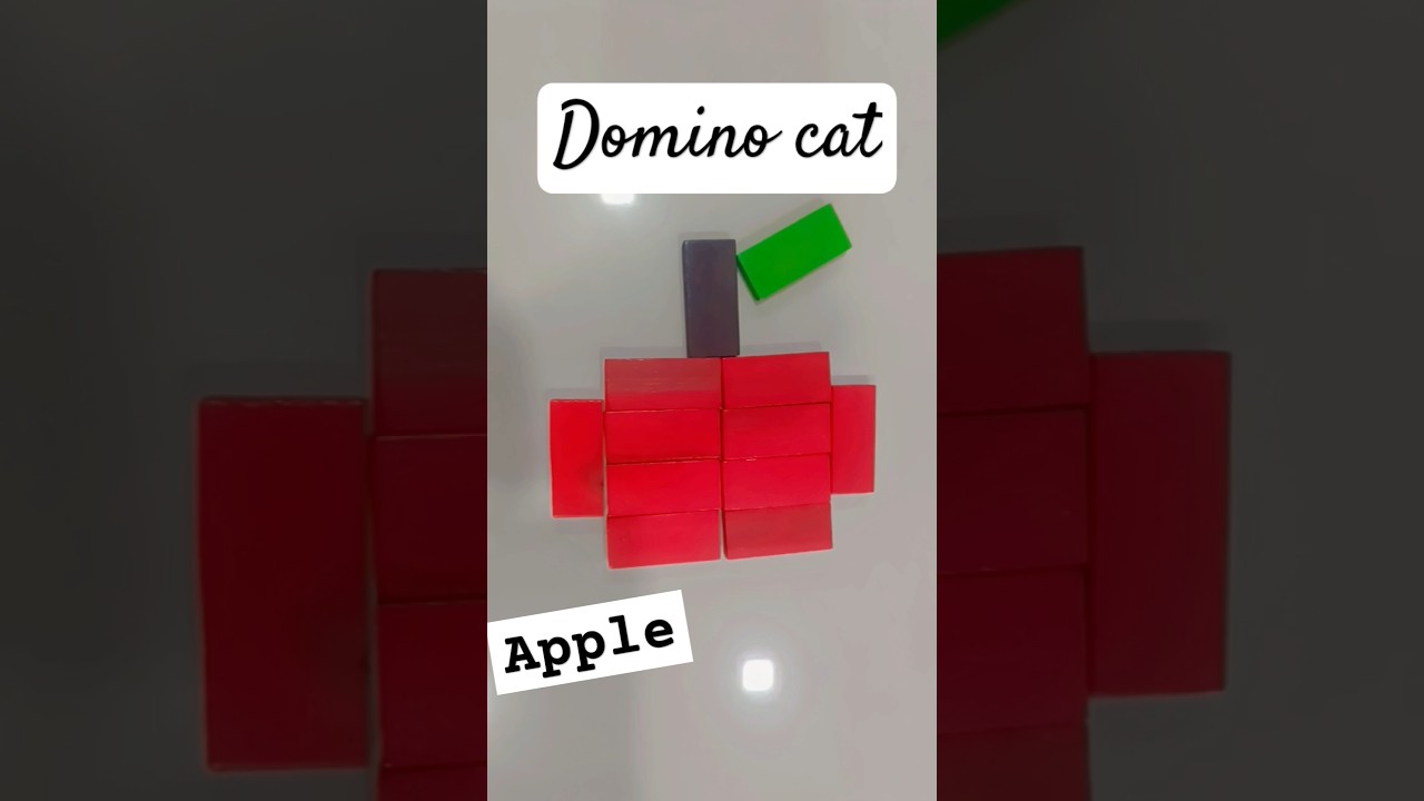 Apple made with Dominos by Domino cat 
