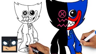 How To Draw Huggy Wuggy Corrupted Youtube Studio Art Tutorial