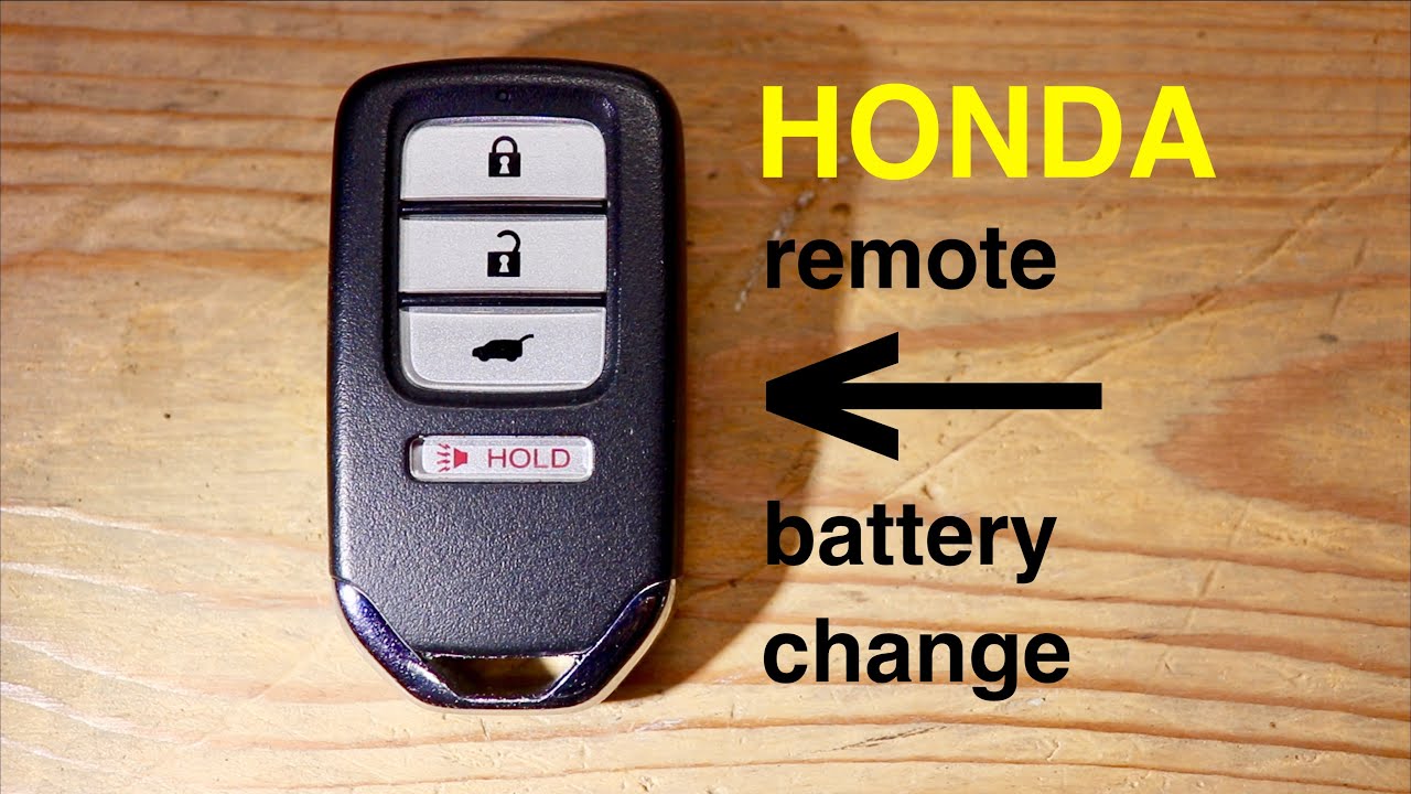 How to ○ Honda Key Fob Remote Keyless Battery Change/Replace - YouTube