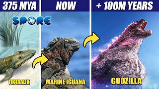 If Godzilla Evolved From Marine Iguana, Simulated in SPORE