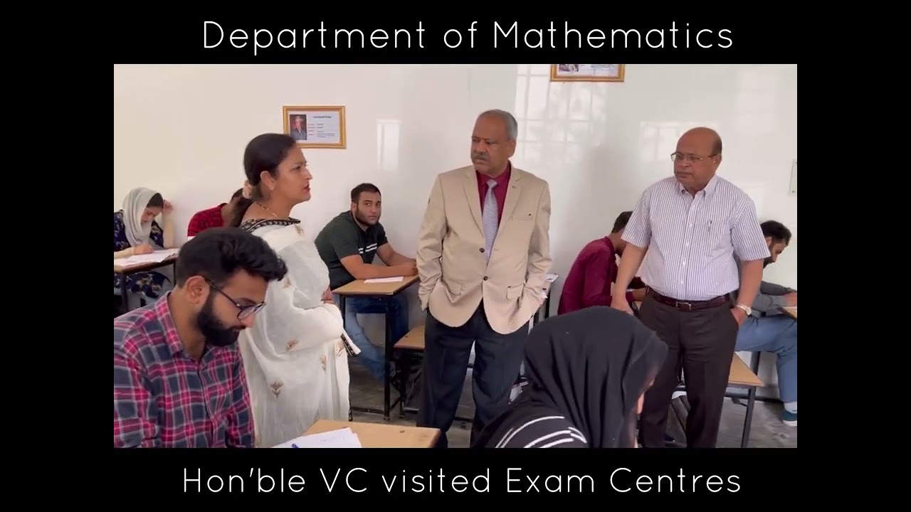 Checking Examination Centres : Hon'ble Vice Chancellor BGSBU Prof Akbar Masood