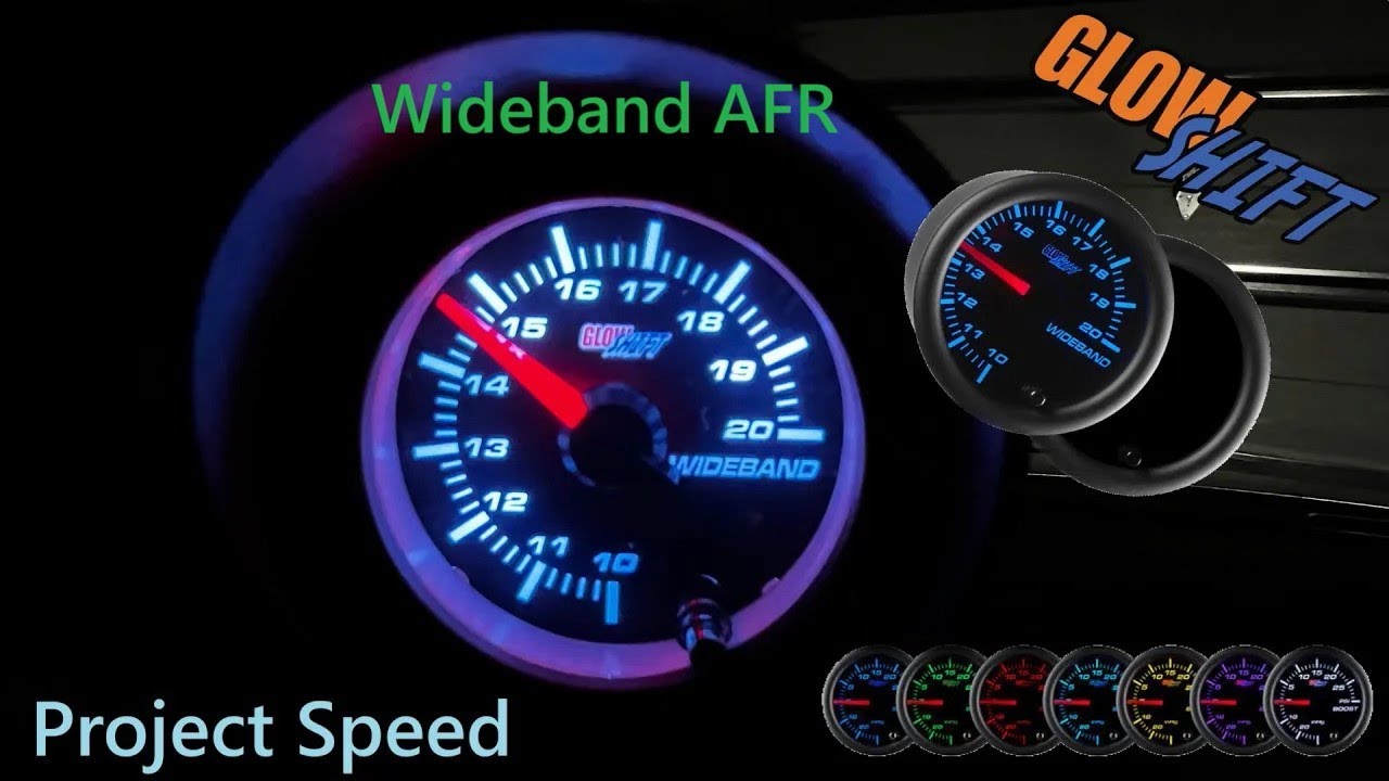 GlowShift Wideband Air Fuel Ratio Gauge Install - YouTube