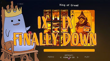 Highest Difficulty King IX-IX - King of Greed palace build and no rares
