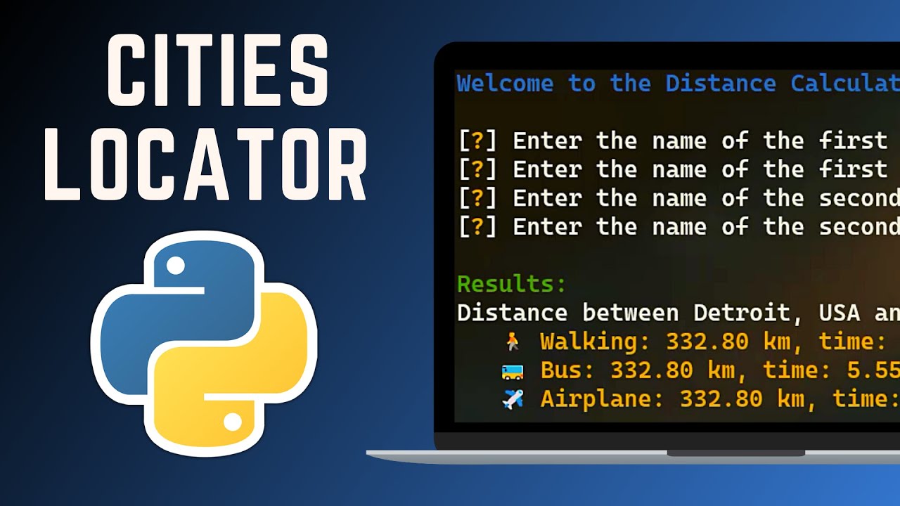 City Locator Application in Python - CLI App - YouTube