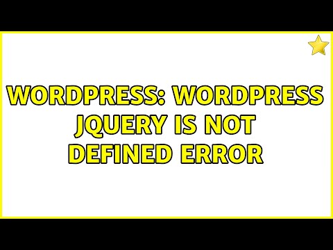 Wordpress: Wordpress jQuery
