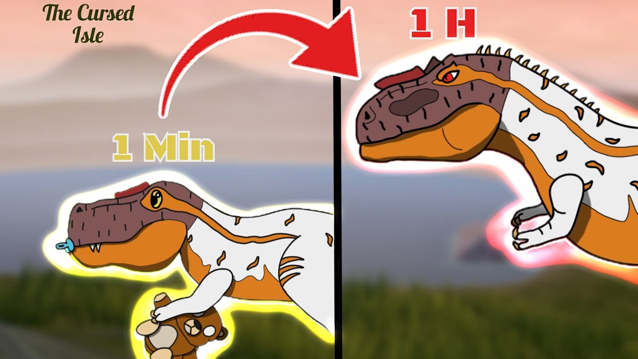 GIGANOTOSAURIO DE 0% A 100% ✅️ l The Cursed Isle creciendo el giga