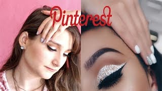 Pinterest Recreation | Sliver Glitter Cut Crease | Sabrina Davidson