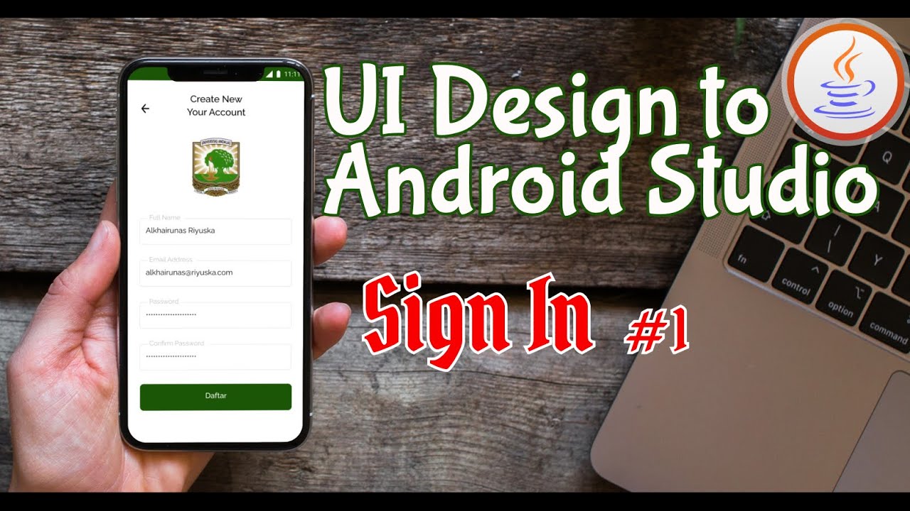Tutorial Android Layout | Sign In *1 | UI Design to android Studio ...