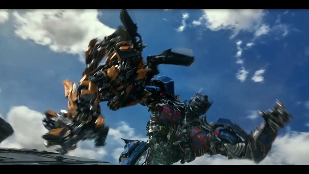 Transformers The Last Knight Optimus Prime Vs Bumblebee Hd Full Fight Scene Youtube