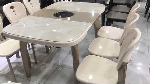 Bộ bàn ăn thông minh có bếp từ mặt đá cao cấp nhập khẩu Đài Loan