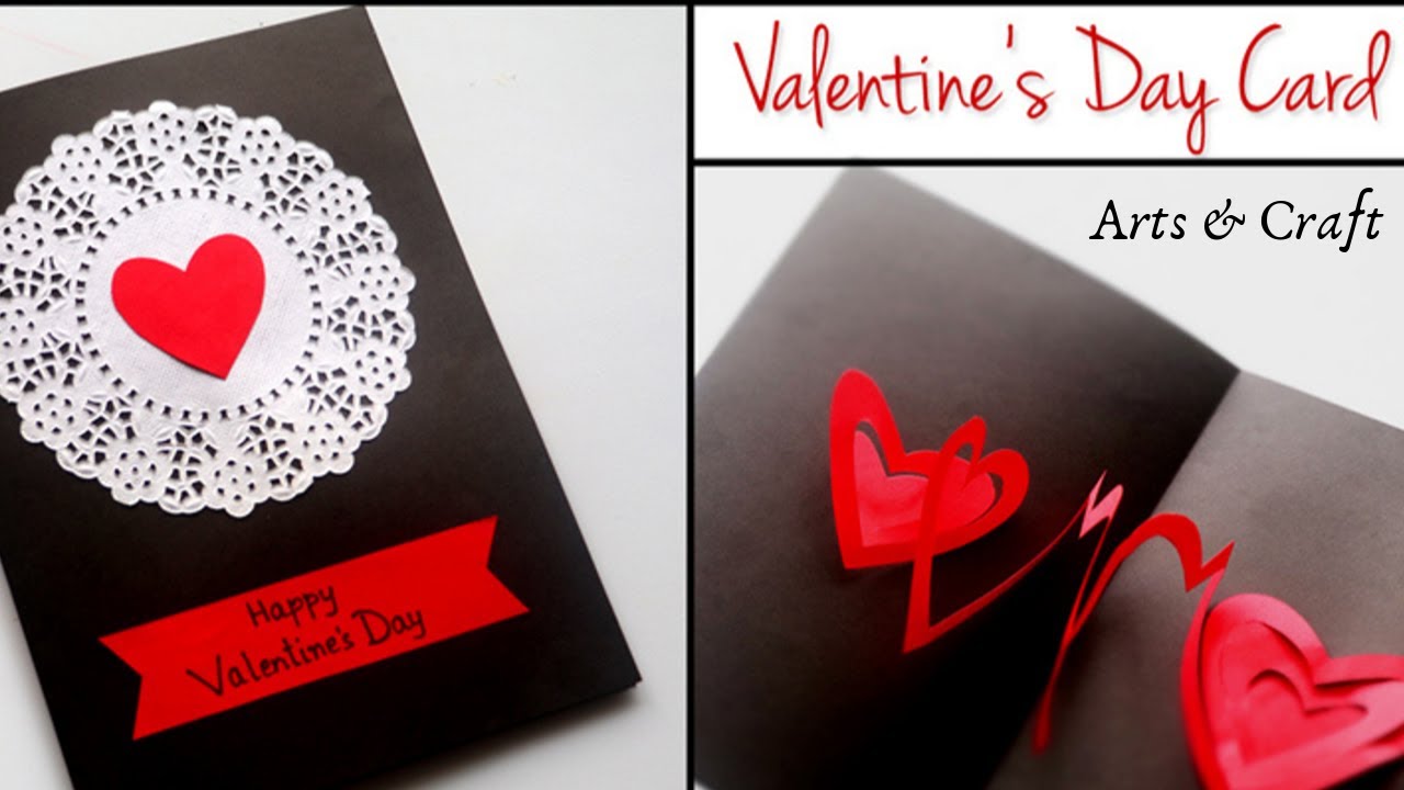 How to Make a Valentines Day Pop-up Greeting Card || Arts & craft - YouTube