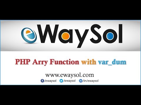 PHP array function with var_dump | eWaySol