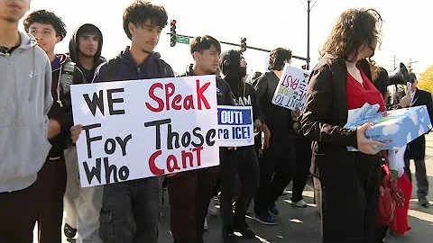 Students walk out of class to protest ICE raids in Little Village