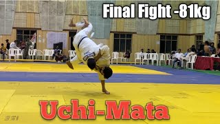 Judo Final fight 81kg All India Inter University kanpur 2022 best Uchi Mata Deepak Mishra vs harsh