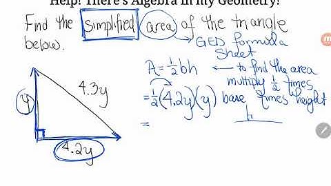 GED® Math: Area of Triangle with Monomials (1.7, Adv, # 9b)