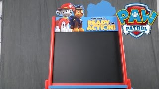 Go on a mission of creativity with Chase, Marshall, and the rest of the Paw Patrol crew with the Paw Patrol Wooden Double-Sided 