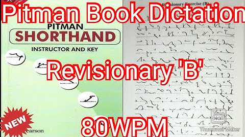 Pitman Revisionary B | 80 wpm #English_Shorthand