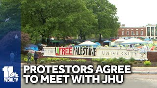 ProPalestine protestors announce they're ready to come to table with Johns Hopkins University