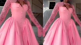 How To Make This Trendy Side Gathered Dress With Yoke/bustier Gown With Yoke/,,,,,,