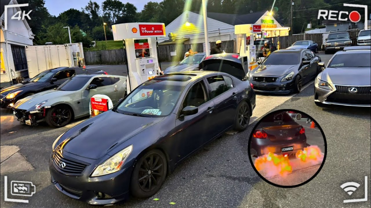 6 тюнингованных Infiniti отправляются на встречу любителей расслабиться (их чуть не выгнали) 😳🔥