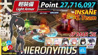 【Blue Archive JP】 Grand Hieronymus Urban Insane Light Armor 1 Team 27,716,097 #bluearchive