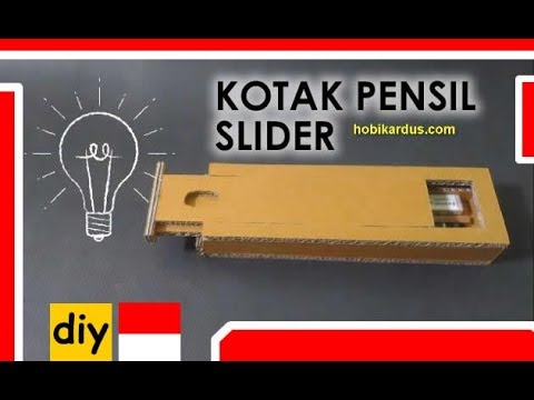 TUTUP GESER Cara Membuat Kotak  Pensil  dari  Kardus  YouTube