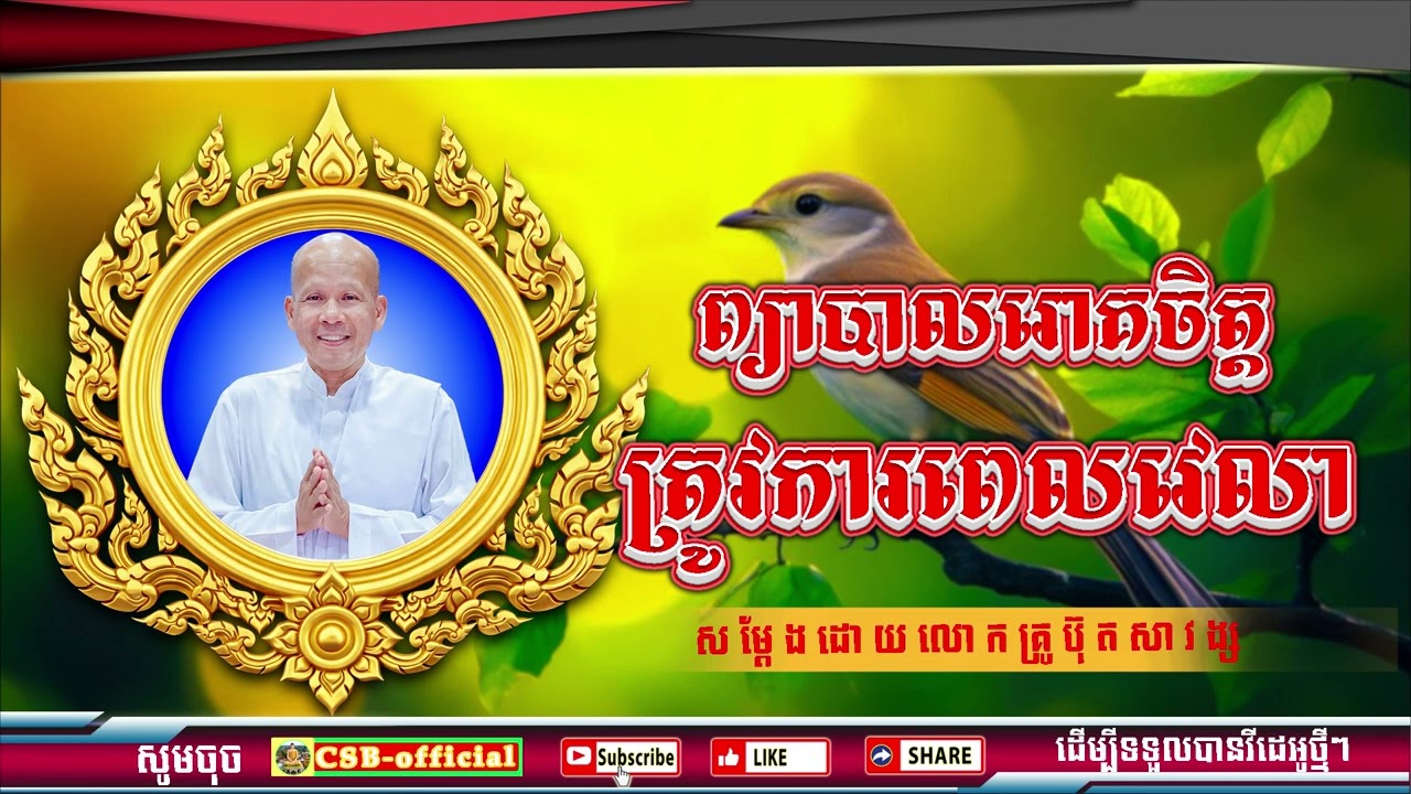 #ButhSavong//ព្យាបាលរោគចិត្តត្រូវការពេលវេលា ដោយលោកគ្រូប៊ុត សាវង្ស ធម្មទាន CSB official