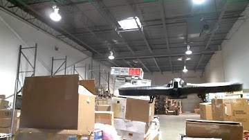 Parrot AR drone 2.0 in a warehouse