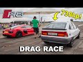 730HP Opel Kadett vs Audi R8 V10 Plus DRAG RACE & Mercedes AMG GTR Pro