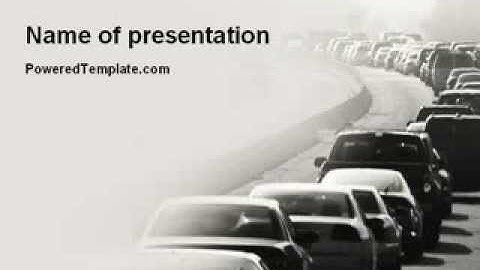Traffic Jam PowerPoint Template by PoweredTemplate.com