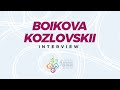 Interview: Boikova / Kozlovskii (RUS) | ISU European Figure Skating Championships | #EuroFigure