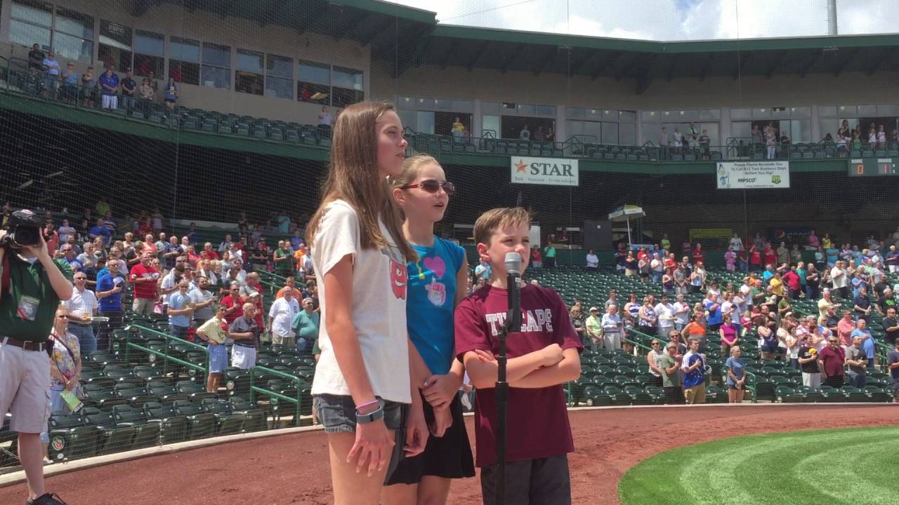 Miller Trio National Anthem TinCaps 07312016 YouTube