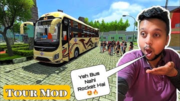 Driving Volvo 9600 Bus Mod In Bussid | Tour Mod | Bus Simulator Indonesia | Hindi Gameplay