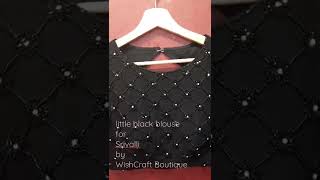Little black blouse for Srivalli by WishCraft Boutique Hyderabad