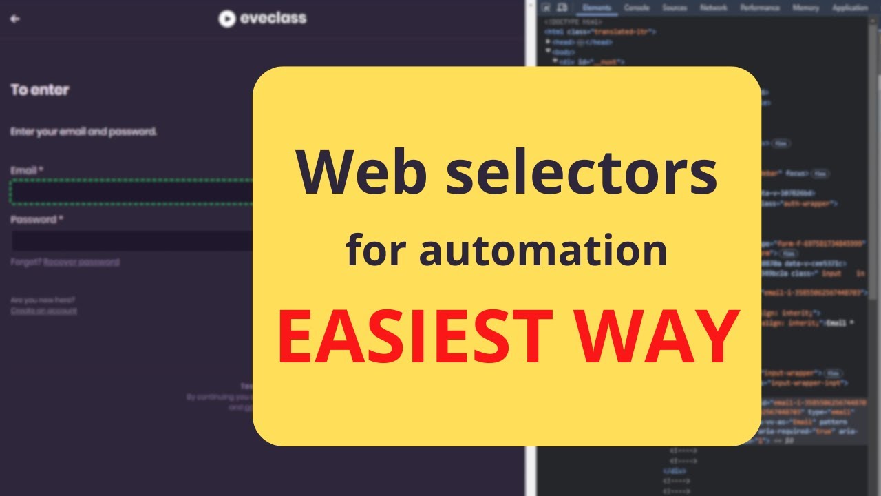 How to identify web selectors for automation testing - YouTube