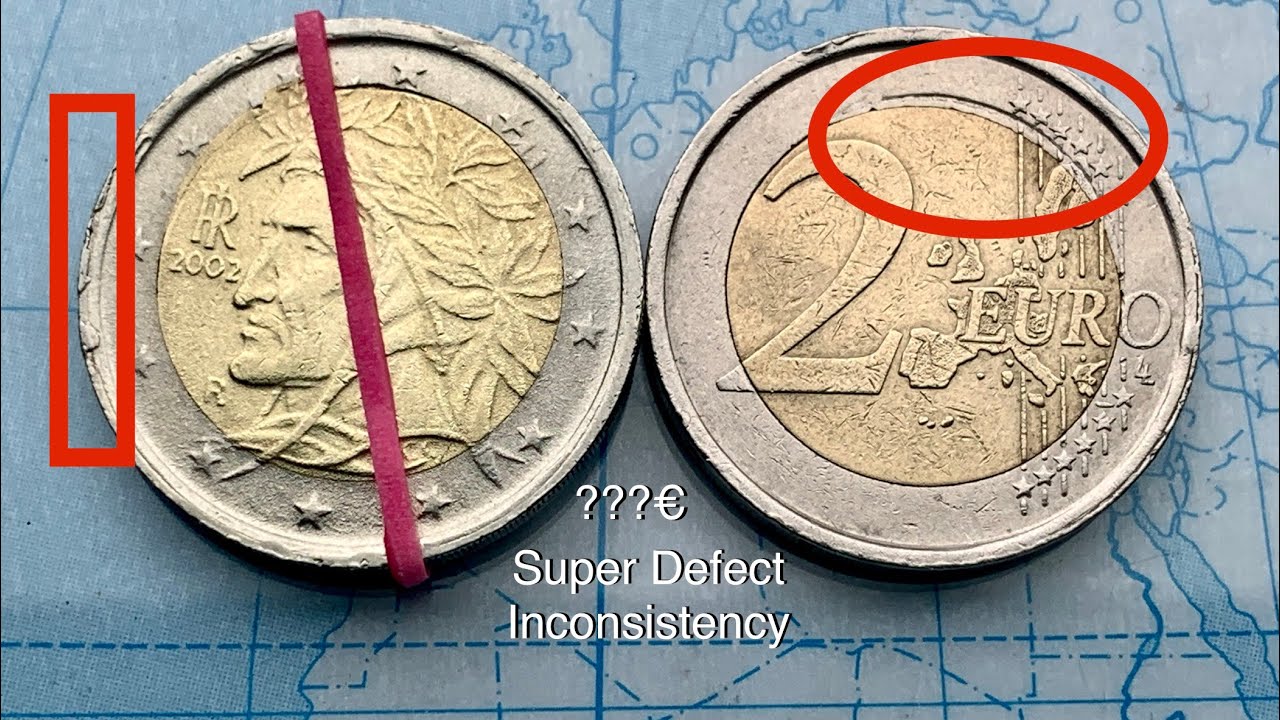 Super Defect Italy 2 Euro 2002 Euro Coins Youtube Euro Coins Coins Euro