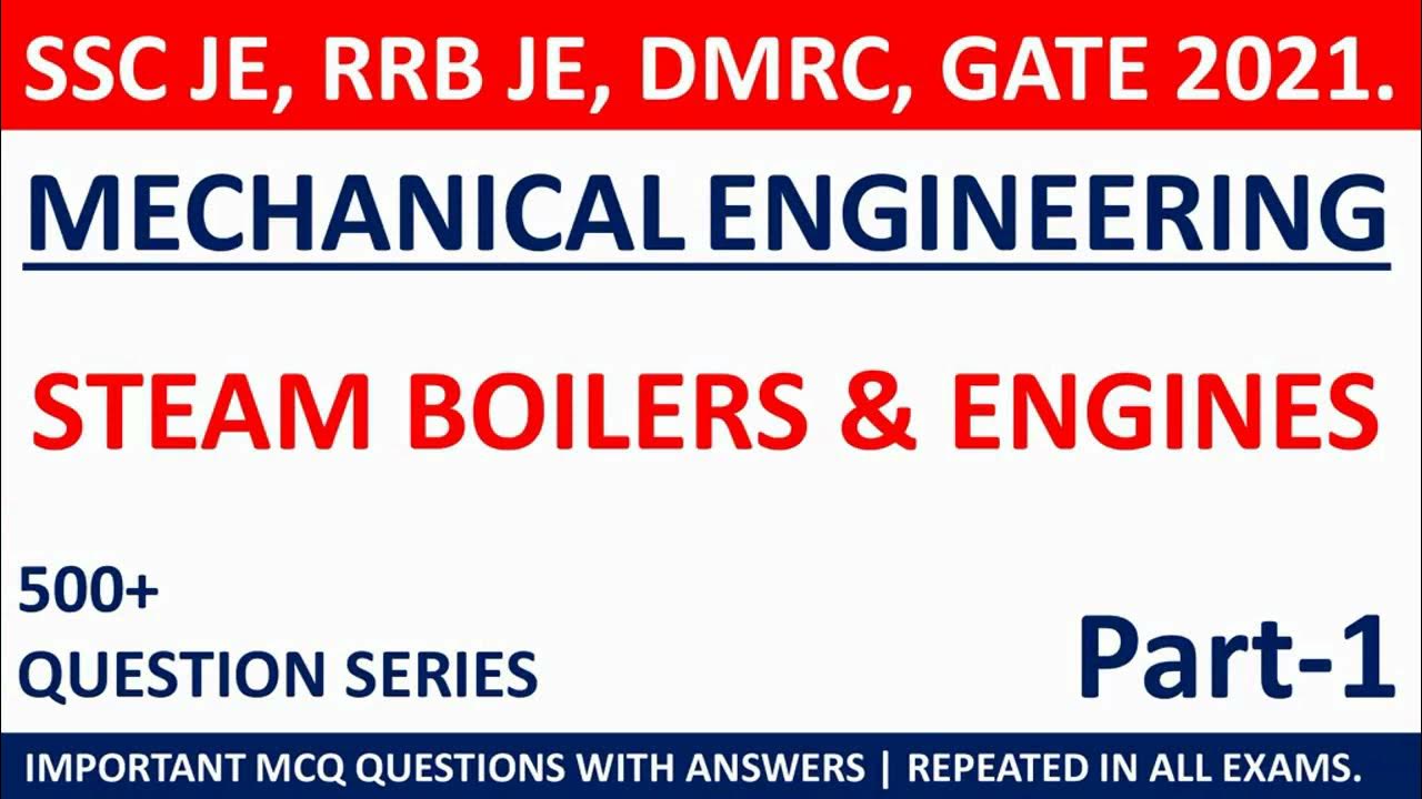 Steam Boilers & Engines Mechanical Engineering MCQ MCQ on