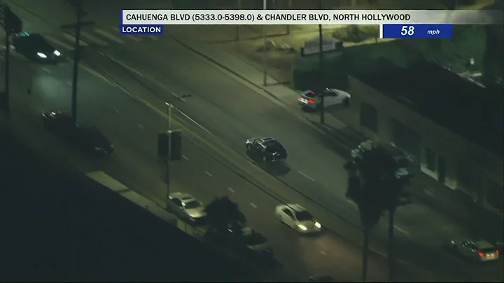 Police pursuit underway in Los Angeles area