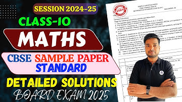 CBSE Class 10 Maths Official Sample Paper 2024-25 | Oswaal Class 10 Maths Sample Paper 1 Solutions