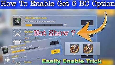 HOW TO ENABLE WATCH VIDEO OPTION IN PUBG MOBILE LITE||PUBG LITE