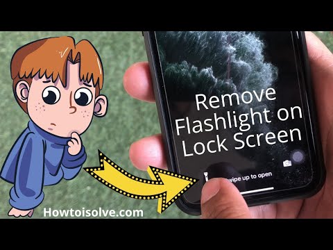 how to remove the flashlight from the lock screen