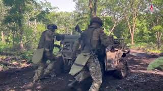 Combat work of the Russian Airborne Forces on quad-bikes, using the Kornet ATGM
