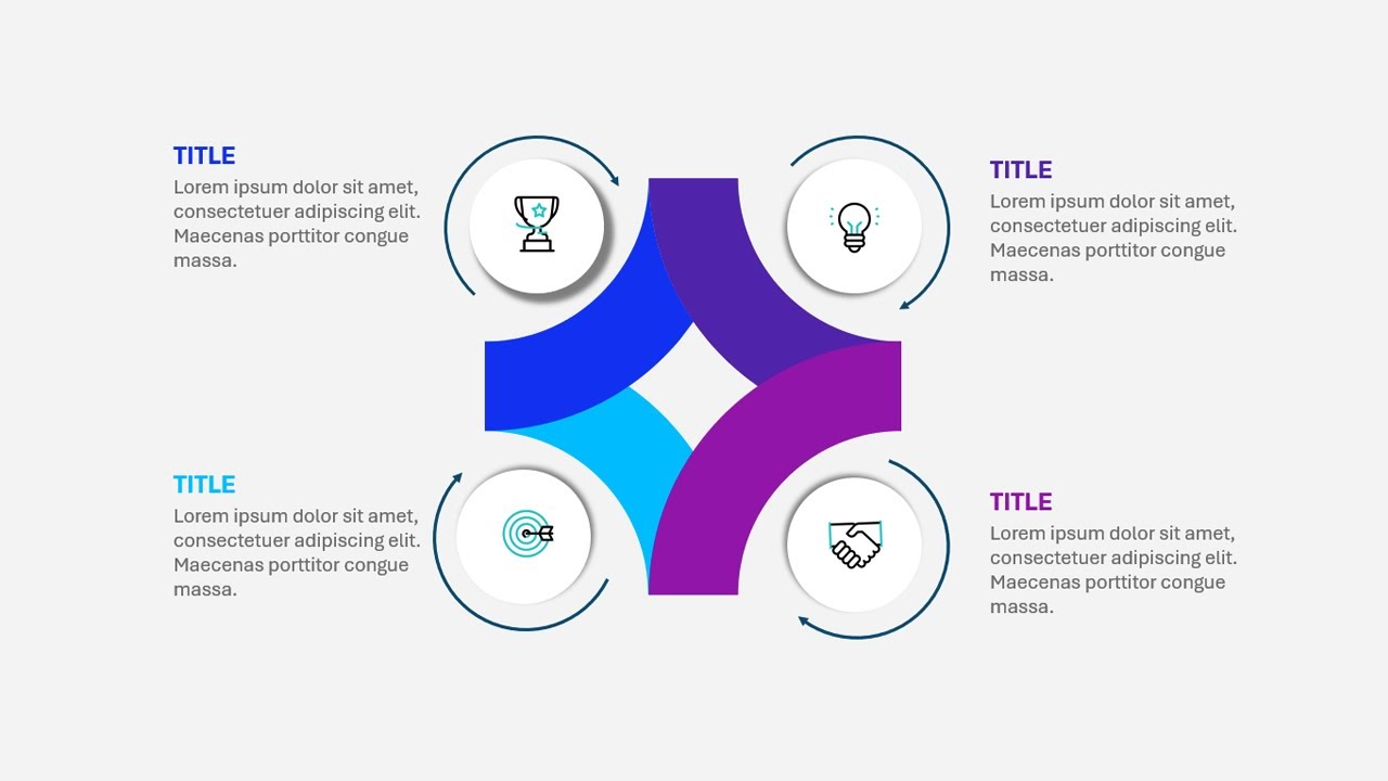 Create 4 Circular Infographic Slide in PowerPoint - YouTube