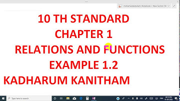 10 TH CHAPTER 1 EXAMPLE 1.2 RELATIONS AND FUNCTIONS